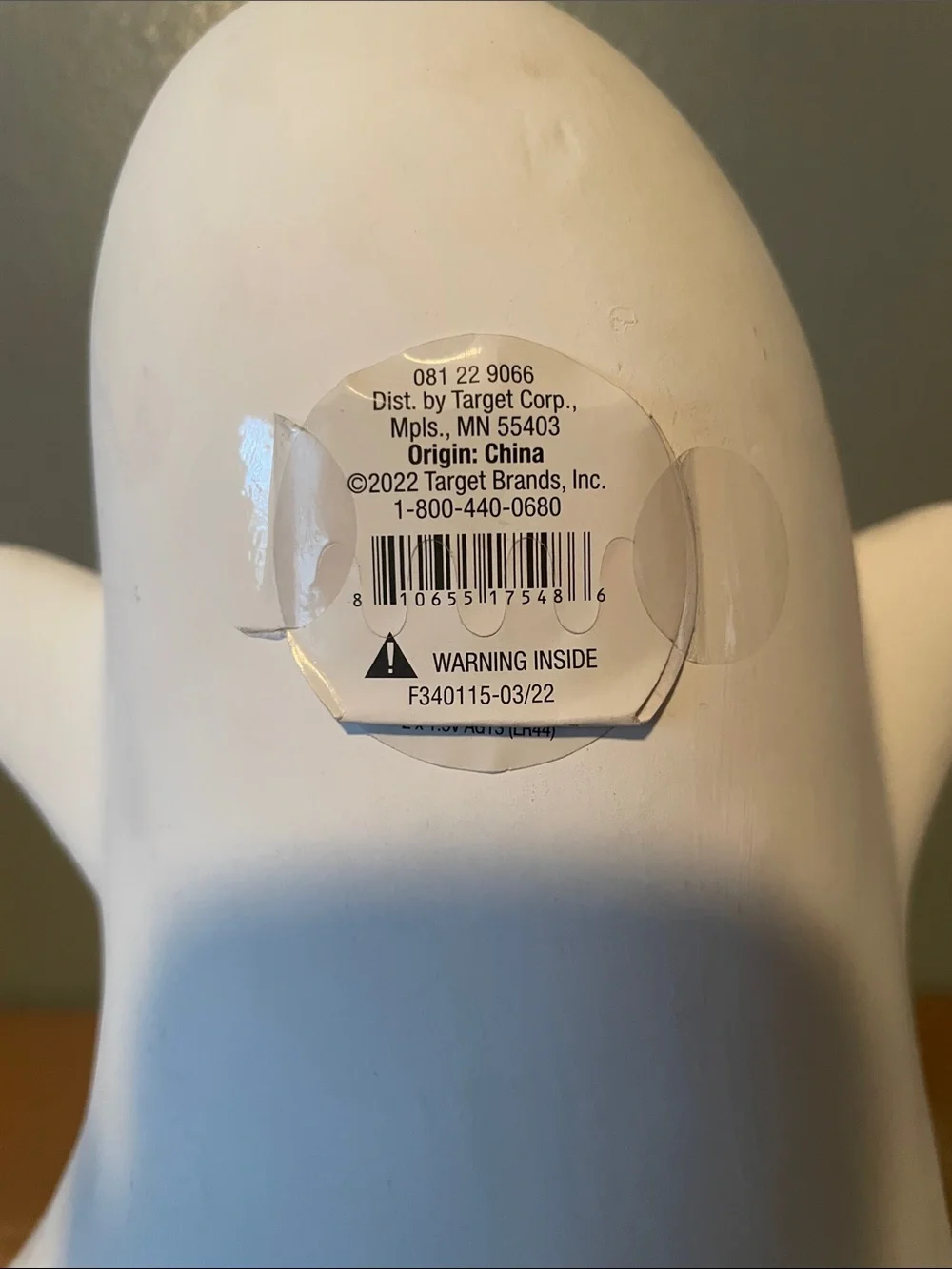 Target White Ceramic Ghost Figurine with 'Boo' Cutouts
